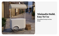 Portable Kiosk Cart with Canopy Multi-Functional Rolling Market Display Stall Versatile Market Stall Cart with Canopy for Crafters, Marketers, Parties