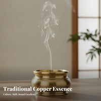 Antique Finish Spiritual Practice Brass incense burner Traditional Scent Dish Household Item for Indoor Worship