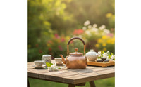 Hammered Copper Teapot Vintage Style Copper Teapot Decorative Tea Vessel for Collectors