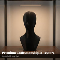 Velvet Mannequin Head with Shoulders Multi-Purpose Mannequin Head Stand