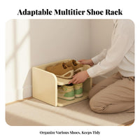 Space-Saving Narrow Shoe Stand Compact Footprint Vertical Shoe Stand Easy to Assemble Footwear Stand Multi-Functional for Apartment Dwellers, Homeowners, Families, Entryway, Corner, Small Areas, Hallway