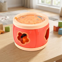 Sensory Toy Drum with Bead Maze Educational Shape Sorter Drum Bright Shape Sorter Gentle for Toddlers