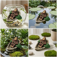 Monkey Figurine Resin Pond Ornament Decorative Aquarium Decoration for Gardeners