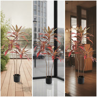 Artificial Potted Plant Tall Fake Plant with Pot Low-Maintenance Artificial Tree for Entryway, Office, Lobby