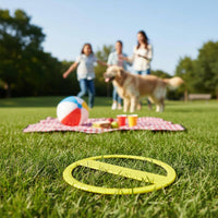 Reusable Frisbee Hoop Hollowcenter Design Flying Hoop Disc Long-Lasting Throw and Retrieve Disc Lightweight for Pets, Kids, Park, Yard