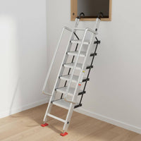 Multi-Functional Aluminum Attic Stairs Non-Slip Dormitory Loft Bed Ladder Wide Steps Climbing Equipment Easy to Install for Students