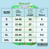 Easter Print Rounded Neck Nurse Uniform Top Side Slits Nursing Tunic Breathable Women's Scrub Top for Nurses, Caregivers, Hospital, Spa Center