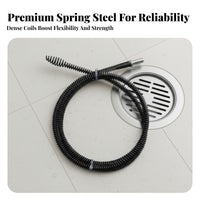Electric Rotary Drain Auger Heavy Duty Steel Cable Drain Cleaner Drill Attachment Flexible Pipe Snake for DIY Enthusiasts, Kitchen, Lavatory