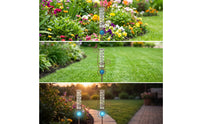 Decorative Bird Rain Gauge with Metal Stake Easy to Read Glass Rain Gauge with Metal Stake Attractive Beautiful for Gardeners