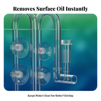 Surface Skimmer Pipe Easy to Clean Aquarium Inflow Outflow Pipe Set High Current Design Fish Tank Water Surface Skimmer Kit for Crustacean Keepers