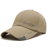 Sports Fan Baseball Cap for Men with Extended Visor, Round Crown Outdoor Fishing Hat, Adjustable Protection for Hiking Travel
