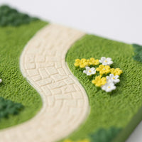 Miniature Diorama Set, Resin Craft Garden Model Scenery Kit, Desktop Decoration with Multicolored Matte Paint, approx. 6.5cm