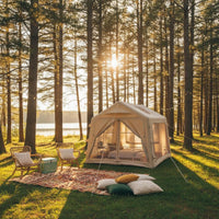 Spacious Interior Quick Setup Air Tent Waterproof Inflatable Camping Tent 4-8 Person Capacity House Design Outdoor Shelter Windproof for Families, Groups, Festivals, Backyard