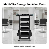 Salon Trolley Cart Portable Hairdressing Tool Cart Salon Trolley with Drawers Effortless-Gliding Wheels Mobile Stylist Station