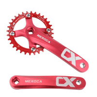 Mountain Bike Crankset Narrow-Wide Single Chainring Crankset Aluminium Alloy High Strength for Drivetrain Conversion