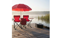Double Camping Chair Foldable 2 Person Folding Loveseat No Assembly Required Outdoor Furniture for Couples