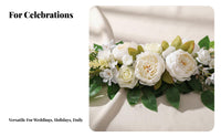Wedding Arch Flower Long-Lasting Silk Material Wedding Arch Flowers Artificial Flower Swag Handmade Faux Floral Row Reusable