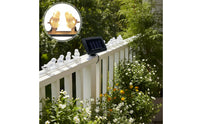 Outdoor String Lights with Solar Panel Decorative Solar String Lights Warm White Hanging for Garden, Patio, Fence