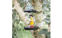 Decorative Girl with Umbrella Bird Feeder Art Craft Umbrella Girl Bird Feeder Lightweight Outdoor Decor for Patio