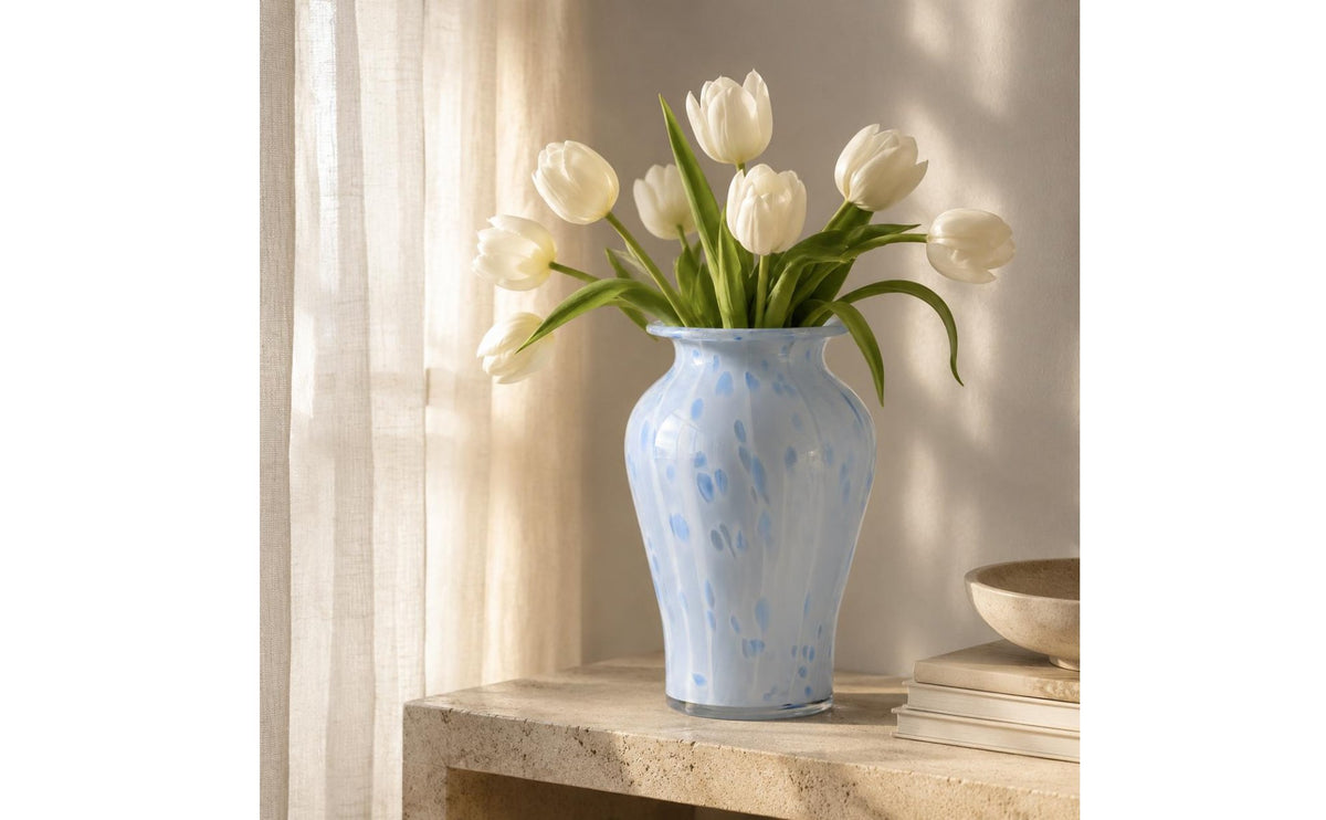 Wide Mouth Glass Vase Watertight Table Centerpiece Easy Care for Living Room