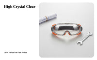 Anti-Fog Safety Goggles Crystal Clear Vision Shock Resistant Goggles Workplace Safeguarding Ocular Wear Full Sealant Design