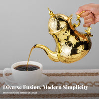 Moroccan Serving Pot Heat Resistant Handle Comfortable Grip Safe Pouring for Guests