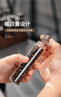 咖啡豆分装试管单次保存收纳试管展示瓶茶叶药材闻香瓶存储密封瓶.