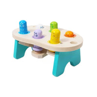Interactive Wooden Pounding Toy Educational Wooden Toy with Mallet Hands-on Whack-Apeg Game Sturdy for Classroom