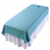 Wrinkle-Resistant Massage Bed Sheet with Face Hole Soft and Comfortable Spa Table Sheet with Breath Hole Breathable for Physical Therapists