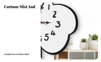 Non-Ticking Cartoon Sheep Pendulum Clock Battery Operated Swinging Sheep Wall Clock 3D Effect for Children, Babies, Playroom, Bedroom
