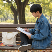 Touchcolor A4 Sketchpad with Clip and Pocket, Waterproof Portable Drawing Board for Artists and Students