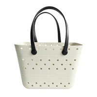 Easy to Clean Beach Tote Lightweight Tote Bag with Holes Washable Waterproof for Women, Families, Pool, Boat, Travel