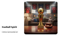 Electroplated Finish Global Championship Award Reproduction Collectible Souvenir Soccer Ball Award Realistic Simulation for Collectors, Kids