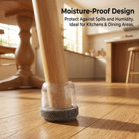 Silicone Chair Leg Floor Protectors Rectangle, Table Leg Covers Anti-Slip for Hardwood Floors, Desk Table Protector for Dining Table Renters