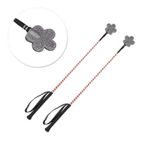 Lightweight Riding Crop with Wrist Loop Textured Grip Glitter Riding Crop Slim Whip Easy to Handle for Equestrians, Junior Riders