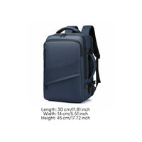 Multi-Compartment Expandable Business Backpack Multiple Compartments Large Capacity Computer Backpack Chest Strap Men's Travel Rucksack for Professionals, Commuters, Work