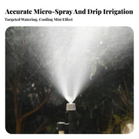 Adjustable Nozzles Misting Trickle Irrigation Kit Easy Installation Trickle Irrigation Kit Water Saving for Flower Bed, Balcony
