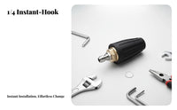 Wear-Resistant 1/4 Inch Quick Connect Nozzle Rust-Proof Rotating Turbo Nozzle Heavy Duty for Professionals