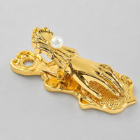 Hand Shaped Journal Clip Ornate Drop-Shaped Paperclip Shiny Clips for Scrapbooking