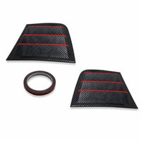Rear Side Window Louver Cover Sporty Rear Side Window Louver Car Accessory Carbon-Fiber Look Glossy