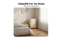 Japanese design Multi-Tier Side Table Space-Saving Multi-Tier Rolling Drawer Unit Mobile with casters Nightstand See-Through Drawers for Apartment Dwellers, Dorm Residents, Bedroom, Living Room, Small Spaces, Bathroom