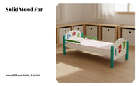 Kindergarten Rest Bed Space-Saving Solid Wood Young child's Bed Guardrails Preschool Sleeping Cot for Young Children, Preschoolers, Classroom, Nursery