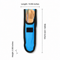 Reusable Travel Flatware Fiber Utensils with Case, Portable Eating Utensils for Travel, Spoon & Straw Included
