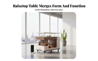 Convertible Lift-Top Table Hidden Compartments Living Room Furniture for Bedroom