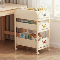 Student Backpack Storage Rack Multi-Functional Student Desk Side Shelf Space-Saving Design Mobile Book Cart for Playroom