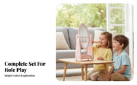 Pink Children's Mirror Single-Sided Oval Mirror Stand