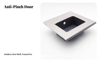 Hygienic Medical Door Foot Switch Stainless Steel Panel Foot Sensor Switch Recessed Mount Design Hands-Contactless Door Access Er Easy Installation for Cleanroom Workers, Facility Managers, Operating Rooms, Research Facility Oratories, Cleanrooms