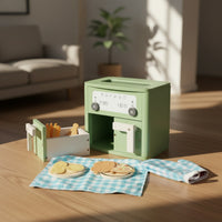 Toy Air Fryer with Pretend Meal Items Air Fryer Child-Friendly Kitchen Playset with Pretend Meal Items for Preschoolers