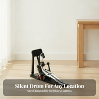 Spring-Loaded Drum Practice Pedal Padded Bass Drum Practice Pedal Metal Rubber Surface