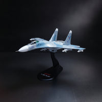 -27 Model 1:100 Scale Aircraft Model Collectible Fighter Jet with Stand Aviation Enthusiasts, Collectors, Desk, Office